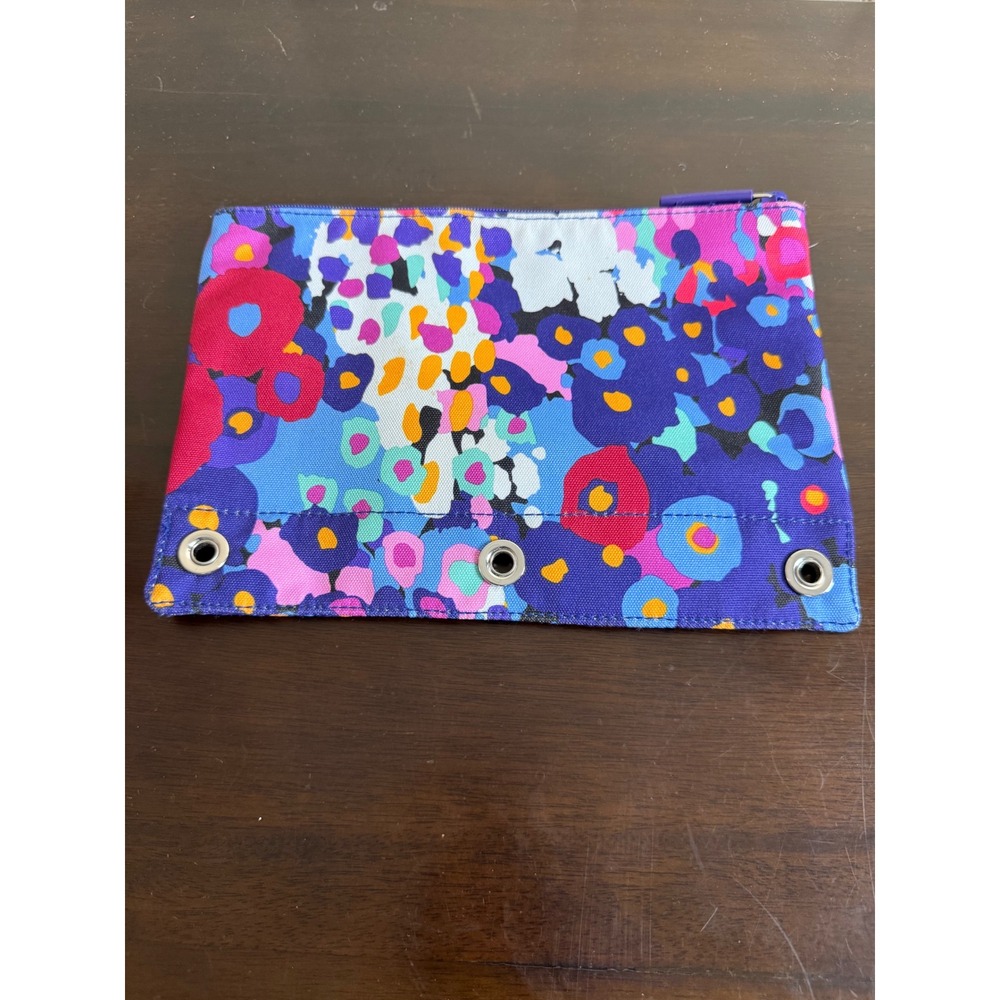 Vera Bradley Cosmetic Bag Women's Floral Zip‎ Pouch Colorful Makeup Travel